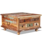 Table basse Bois de récupération 70 x 70 x 38 cm – Image 12