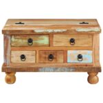 Table basse Bois de récupération 70 x 70 x 38 cm – Image 3