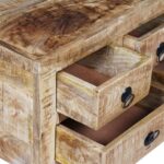 Table basse Bois de manguier brut 70 x 70 x 40 cm – Image 10