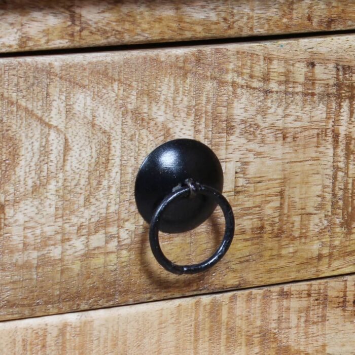 Table basse Bois de manguier brut 70 x 70 x 40 cm – Image 2