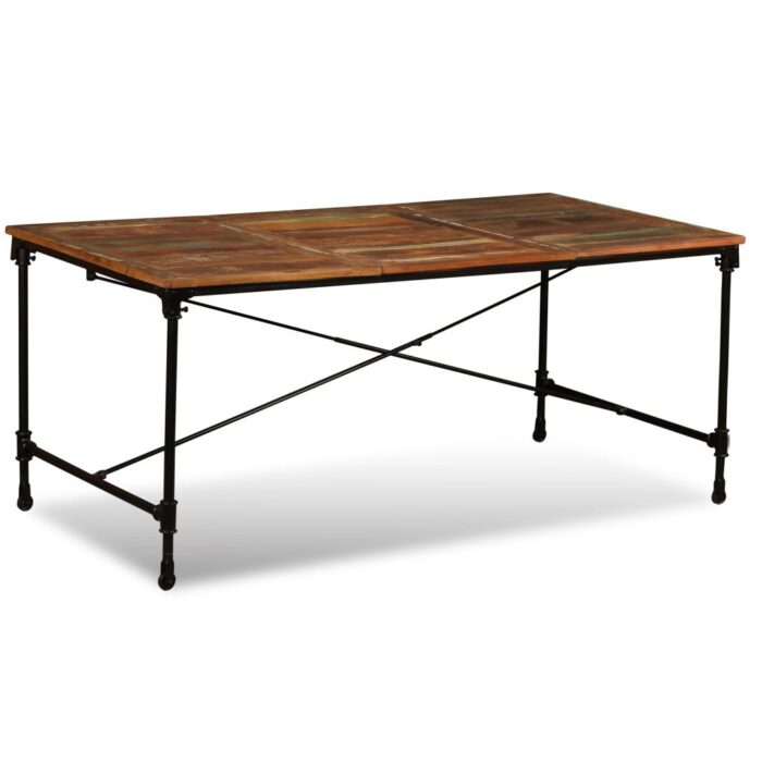 Table à manger Bois de récupération massif 180 cm – Image 3