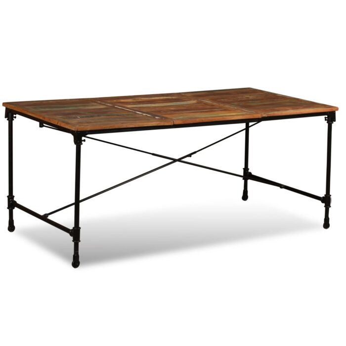 Table à manger Bois de récupération massif 180 cm – Image 4