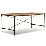 Table à manger Bois de récupération massif 180 cm – Image 5