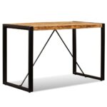 Table à manger Bois de manguier brut 120 cm – Image 2