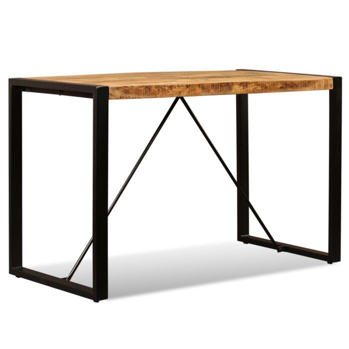 Table à manger Bois de manguier brut 120 cm – Image 2