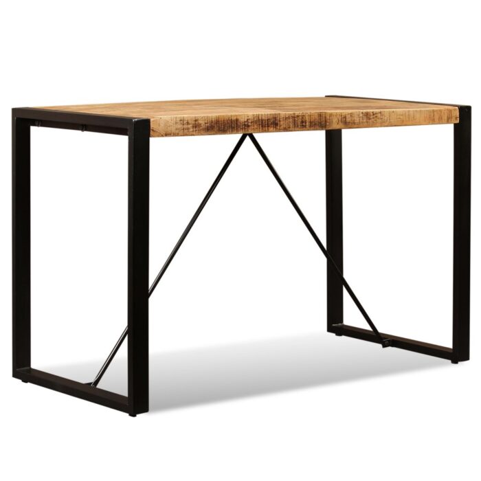 Table à manger Bois de manguier brut 120 cm – Image 3