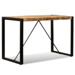 Table à manger Bois de manguier brut 120 cm – Image 4