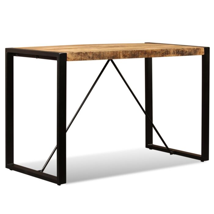 Table à manger Bois de manguier brut 120 cm – Image 4