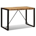 Table à manger Bois de manguier brut 120 cm – Image 5