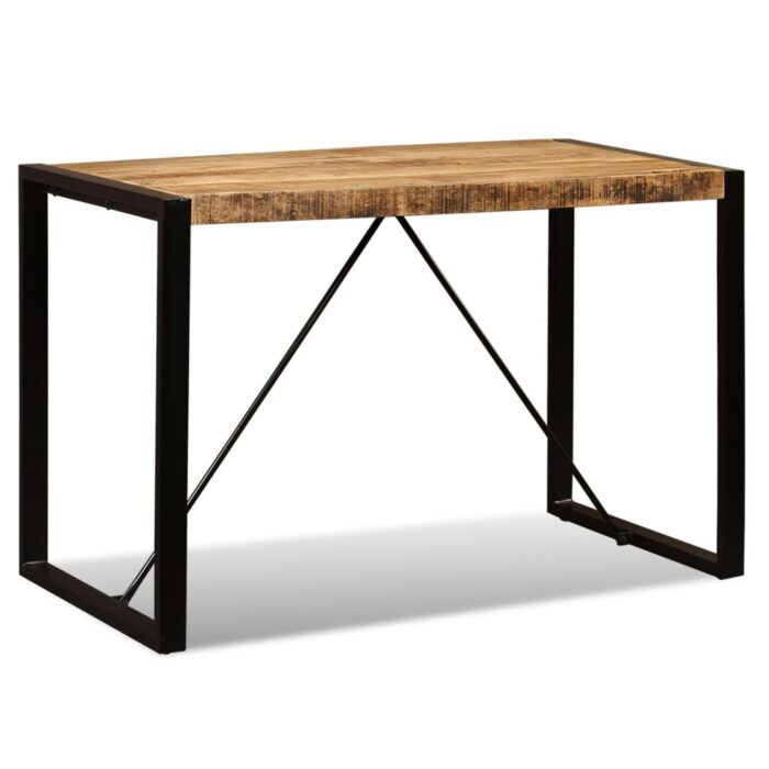 Table à manger Bois de manguier brut 120 cm – Image 5