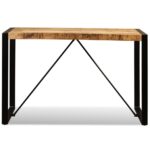 Table à manger Bois de manguier brut 120 cm – Image 7