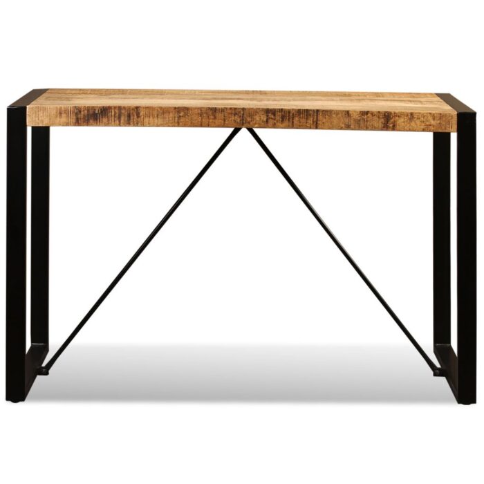 Table à manger Bois de manguier brut 120 cm – Image 7