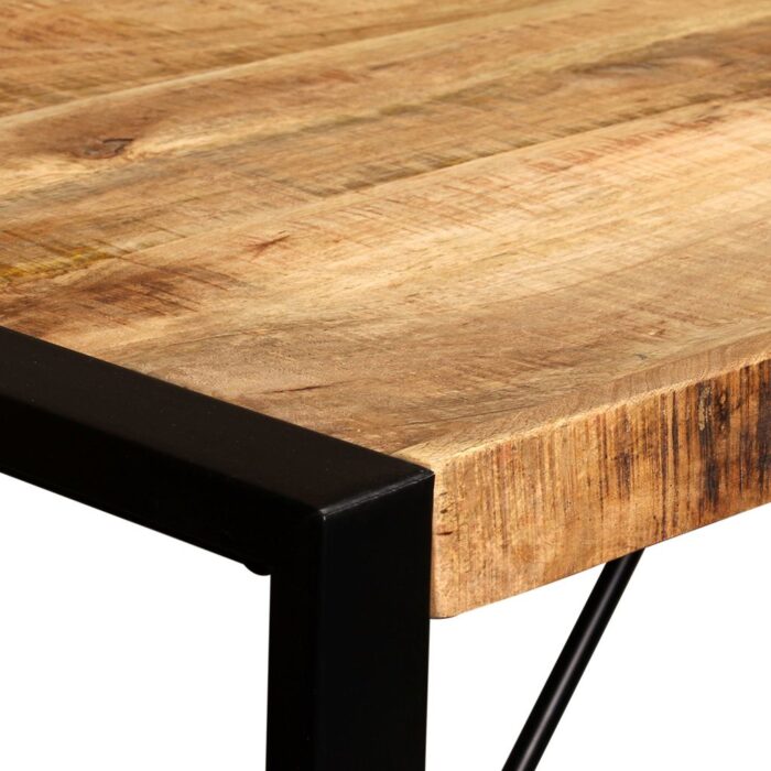 Table à manger Bois de manguier brut 120 cm – Image 8