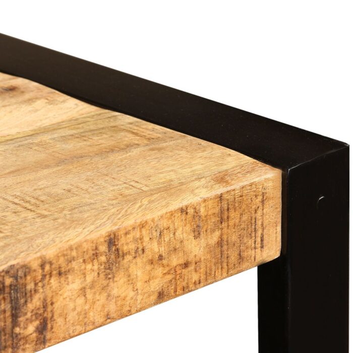 Table à manger Bois de manguier brut 120 cm – Image 9
