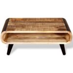Table basse Bois de manguier brut 90x55x39 cm – Image 5
