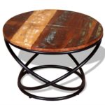 Table basse Bois de récupération massif 60x60x40 cm – Image 2