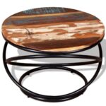 Table basse Bois de récupération massif 60x60x40 cm – Image 7