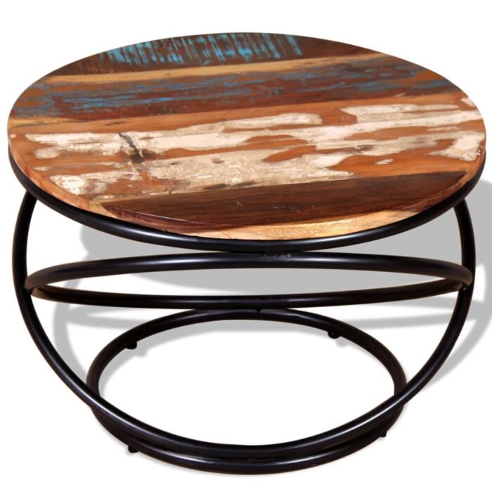 Table basse Bois de récupération massif 60x60x40 cm – Image 7