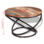 Table basse Bois de récupération massif 60x60x40 cm – Image 8