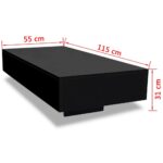 Table basse noir brillant – Image 3