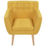 Fauteuil jaune tissu – Image 2