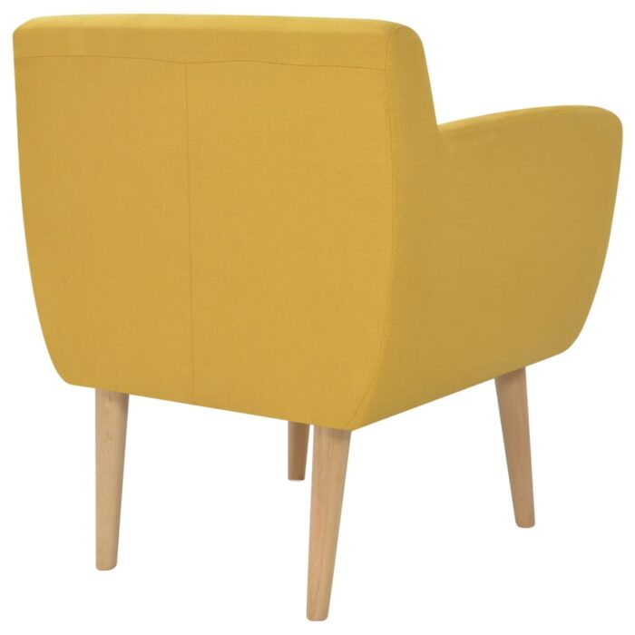 Fauteuil jaune tissu – Image 3