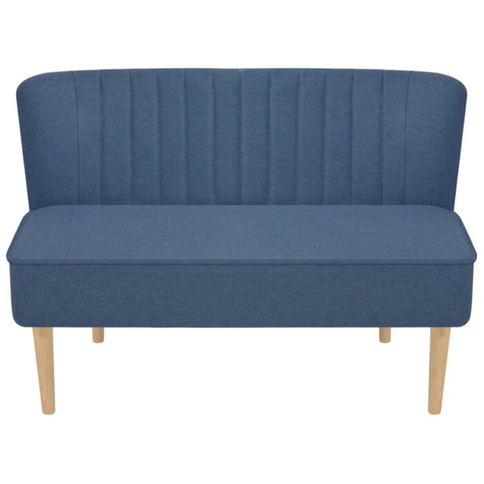 Canapé 117x55,5x77 cm Tissu Bleu – Image 2