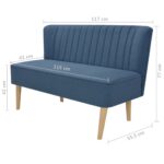 Canapé 117x55,5x77 cm Tissu Bleu – Image 3