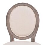 Chaises à manger lot de 4 crème tissu – Image 4