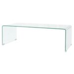 Table basse 98x45x30 cm Verre trempé Transparent