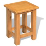 Table d'appoint 27 x 24 x 37 cm Bois de chêne massif