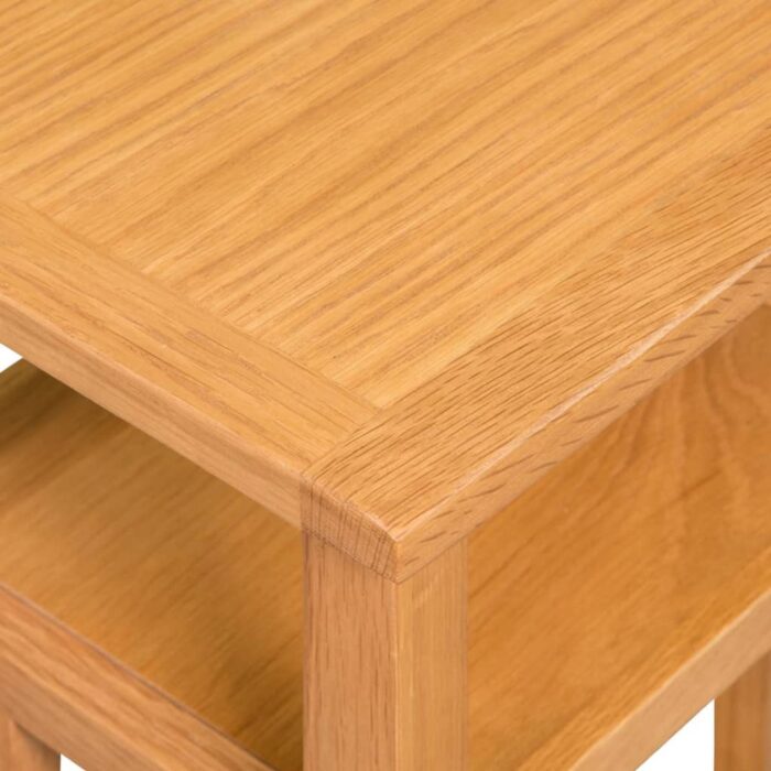 Table d'appoint avec étagère à revues Chêne massif 27x35x55 cm – Image 3