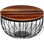 Table basse Bois de récupération massif – Image 2