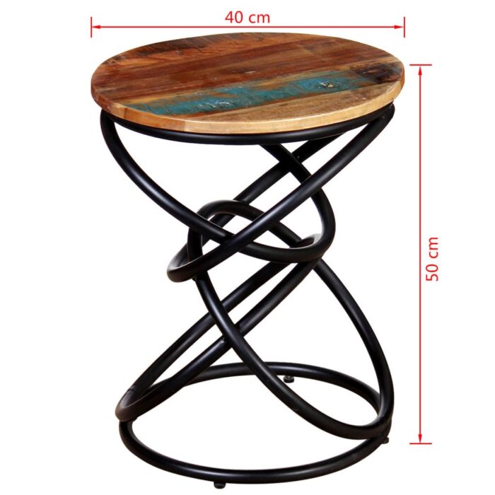Table d'appoint Bois de récupération massif – Image 6