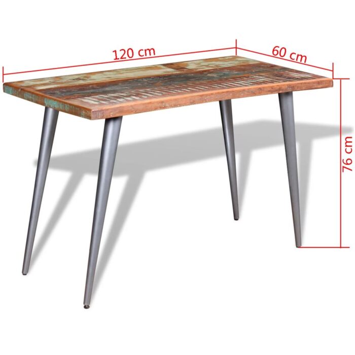 Table à manger Bois de récupération 120x60x76 cm – Image 8