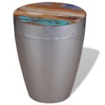 Tabouret aviateur Bois de récupération massif – Image 2