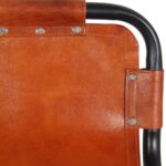 Tabourets de bar lot de 2 cuir véritable – Image 3