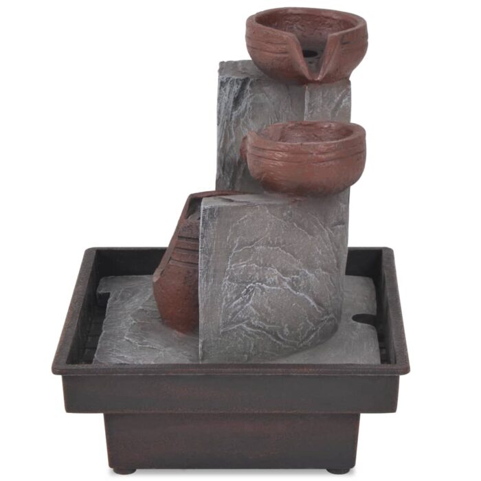 Fontaine d'intérieur avec lampe LED Polyrésine – Image 4