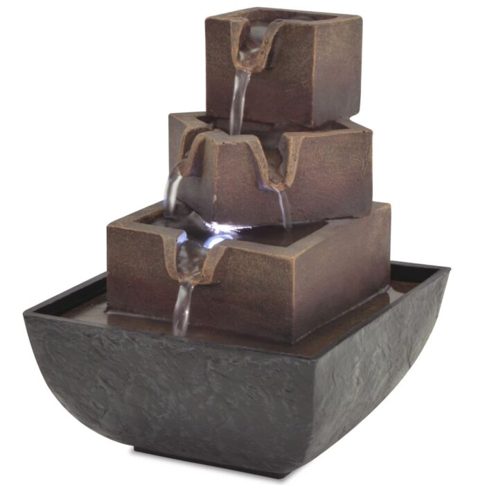 Fontaine d'intérieur avec lampe LED Polyrésine – Image 1