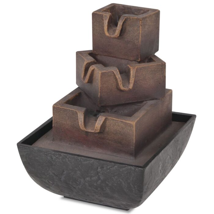 Fontaine d'intérieur avec lampe LED Polyrésine – Image 4