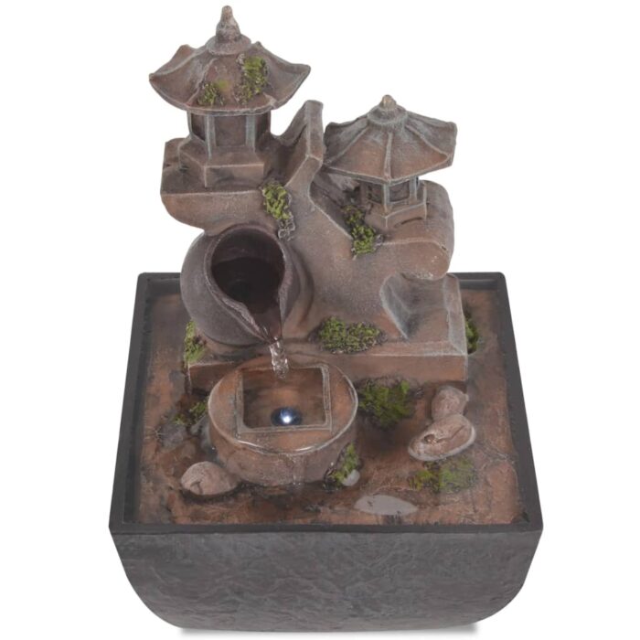 Fontaine d'intérieur avec lampe LED Polyrésine – Image 3