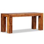 Banc Bois massif 110x35x45 cm – Image 2