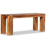 Banc Bois massif 110x35x45 cm – Image 3