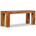 Banc Bois massif 110x35x45 cm – Image 4