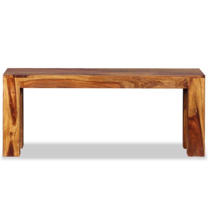 Banc Bois massif 110x35x45 cm – Image 6