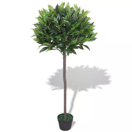 Laurier artificiel avec pot 125 cm Vert