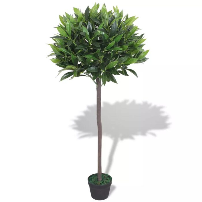 Laurier artificiel avec pot 125 cm Vert – Image 1