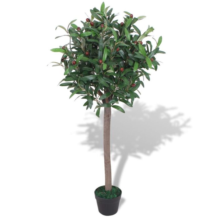 Laurier artificiel avec pot 120 cm Vert – Image 1