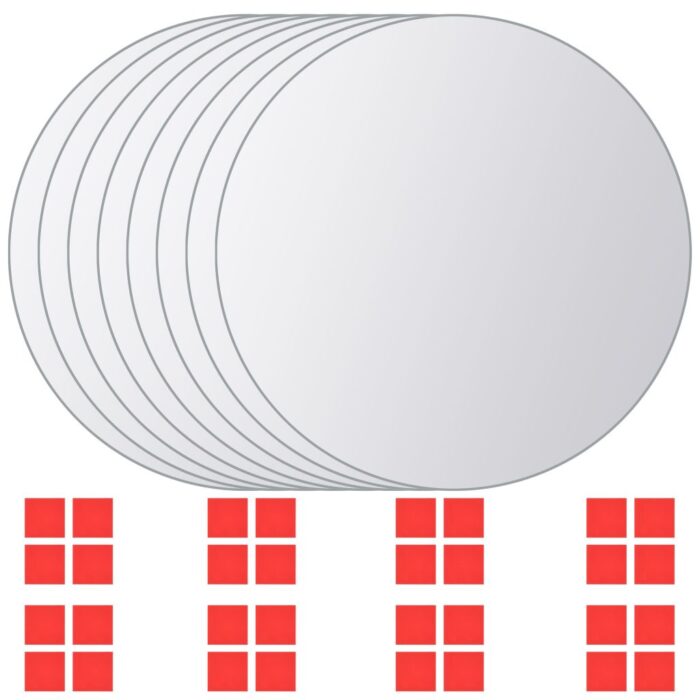 Carreau de miroir 8 pcs Rond Verre – Image 1