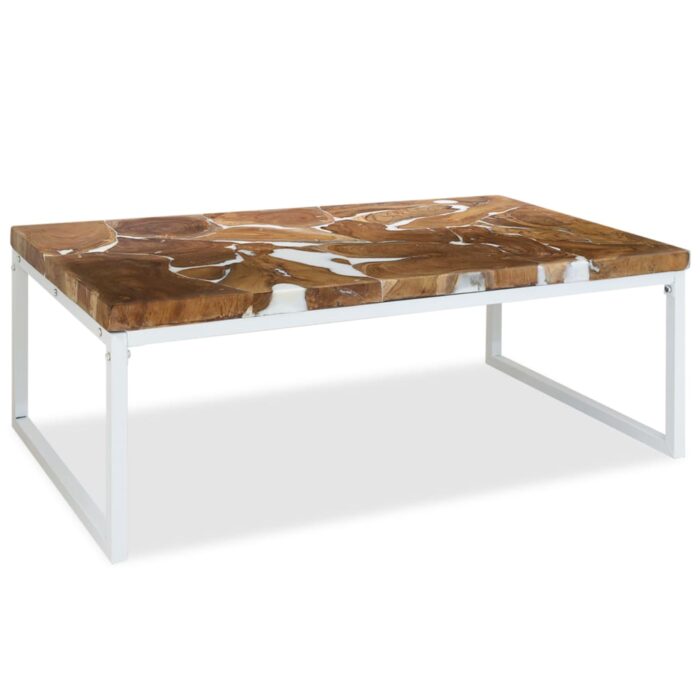 Table basse Teck Résine 110x60x40 cm – Image 1